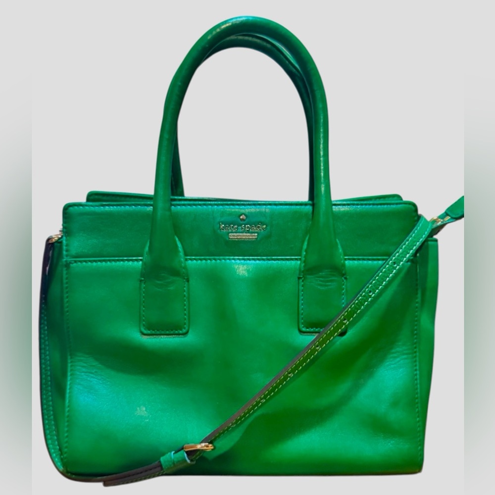 KATE SPADE emerald green leather bag 💚💚💚